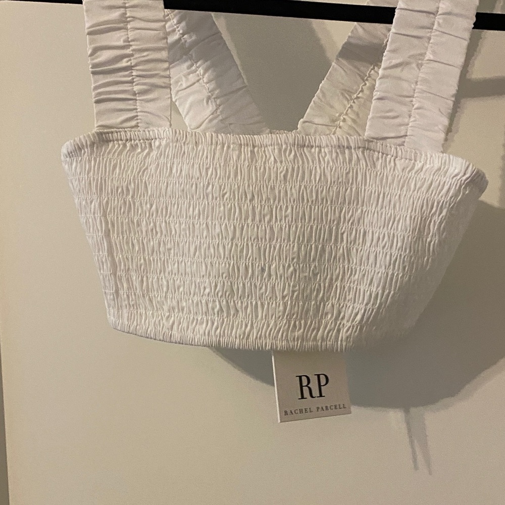 Rachel Parcell Ivory Smocked Tank Top - Picture 3 of 5